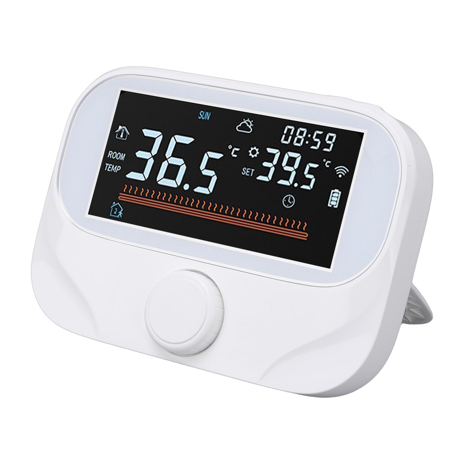 Domary Gas Boiler Thermostat with Rotatable Knob Intelligent Timing for