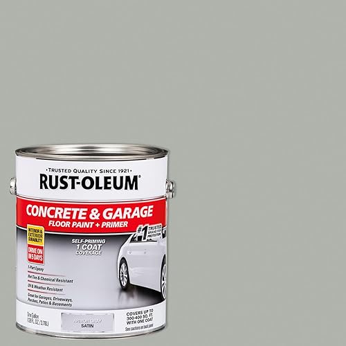 Vista 33 de Rust-Oleum 320202-2PK - Capa de acabado transparente para concreto y garaje, galón, transparente brillante, paquete de 2 Claro