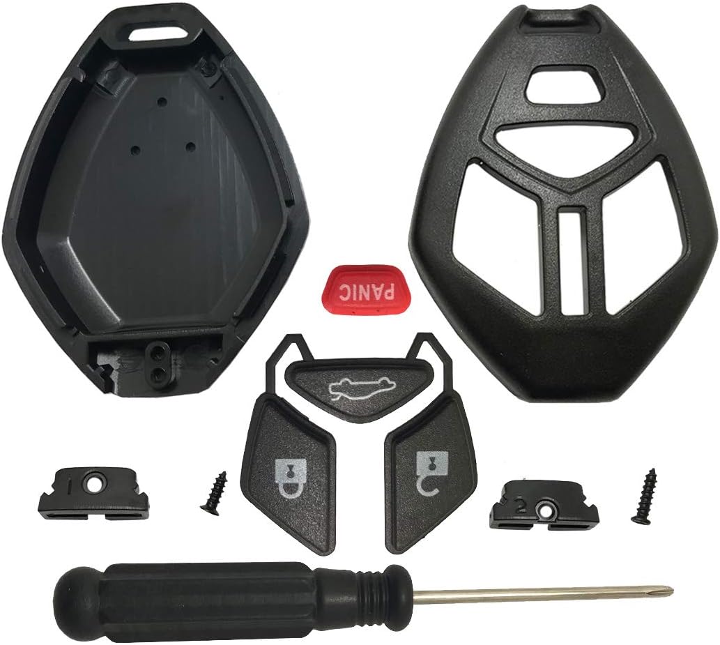 Horande Replacement Key Fob Cover fit for Mitsubishi 2007-2012 Eclipse 2007-2012 Galant 2007-2015 Lancer Keyless Entry Key Fob Shell