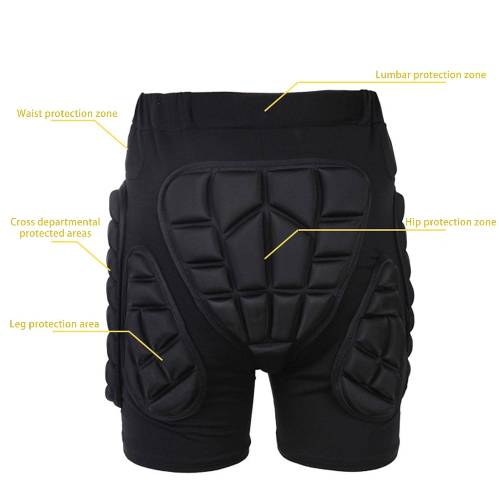 Protección 3D para cadera y glúteos, pantalones cortos, almohadilla protectora contra impactos para esquí, patinaje sobre hielo, snowboard, ciclismo, protección 3D, pantalones cortos acolchados
