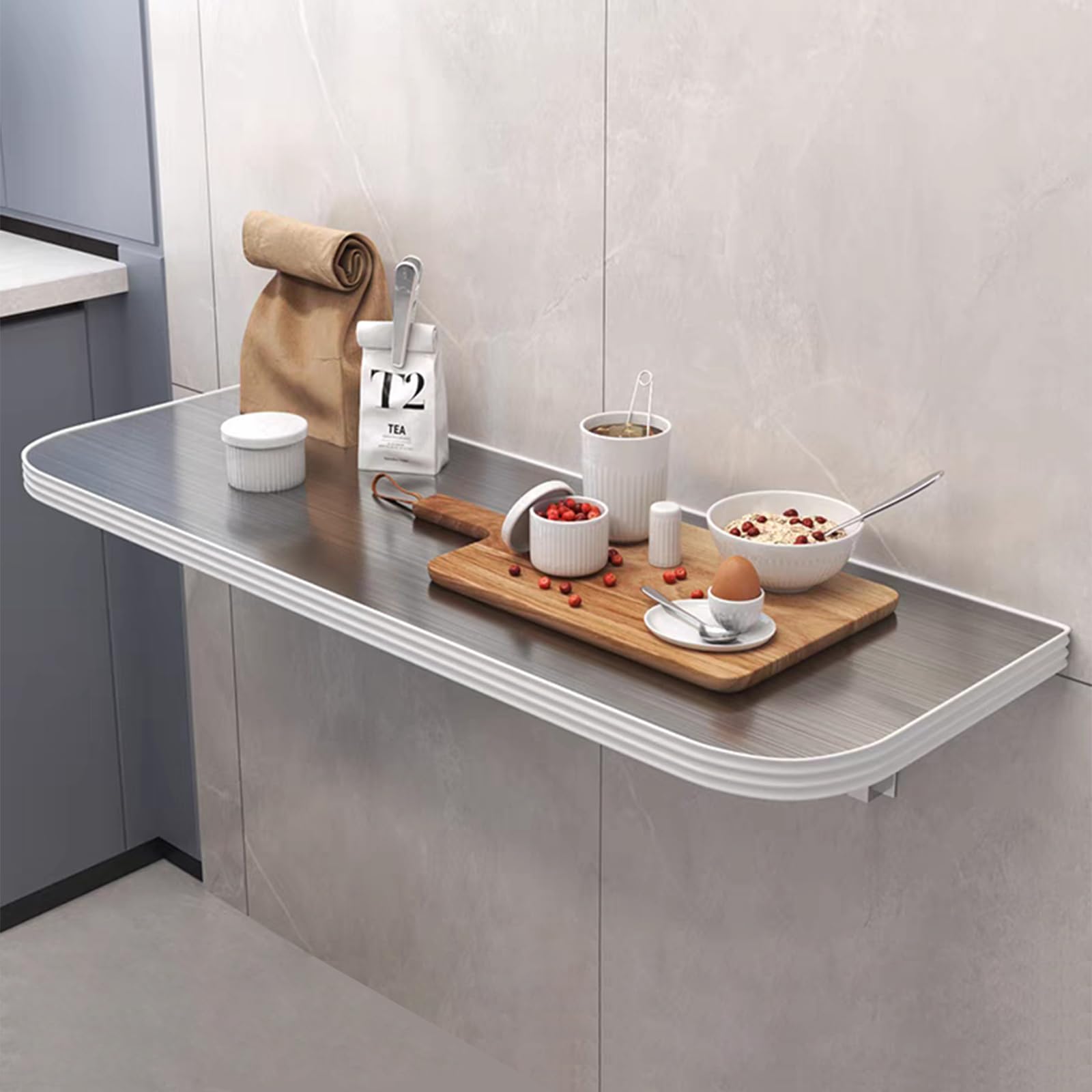 Table murale pliante gain de place en bois pour studio et bureau