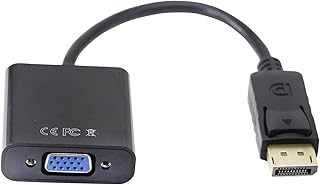 DisplayPort to VGA Adapter,Gold-plated DP to VGA Cable Converter Male to Female Adapter 1080p for Monitor, Desktop,Laptop,PC,HDTV and More (DP to VGA Female)