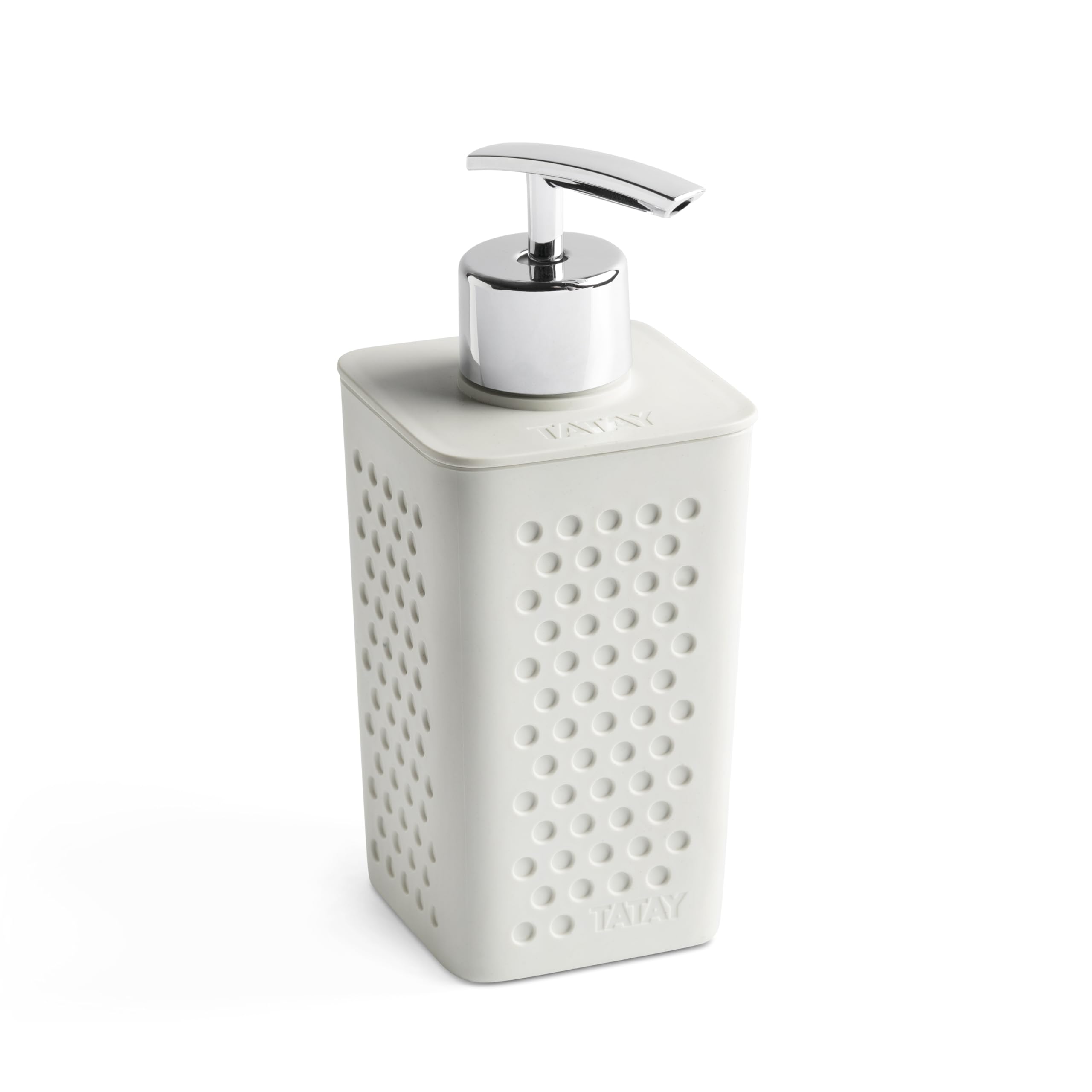TATAY Bohol Soap Dispenser Polypropylene BPA Free Plastic 100% Recycled White Dimensions: 7 x 6.5 x 16 cm