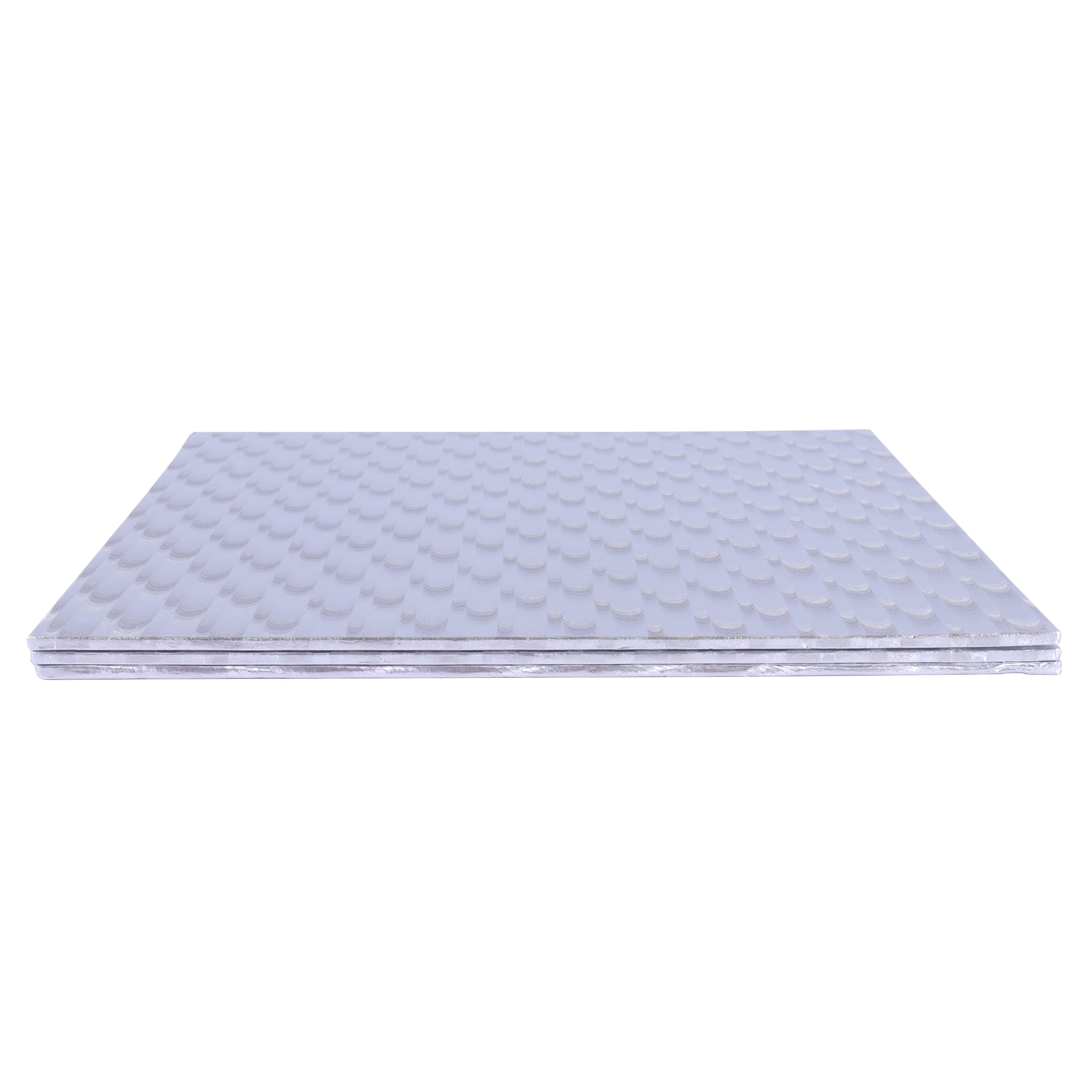 PME Baking Essentials - Square Cake Card 33 cm / 13-inch, Set of 3, Silver