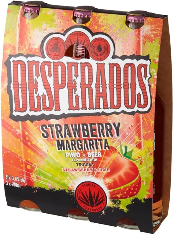 Desperados Strawberry Margarita Tequila flavoured Beer 3x400ml 6 ABV