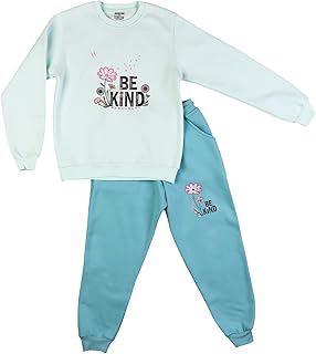 طقم بيجامة شتوي للبنات بعمر 6-12 سنة موديل 3138