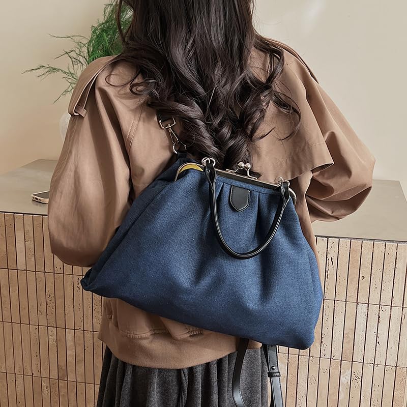 Bolso Tote Grande con Cierre de Broche miniatura 4