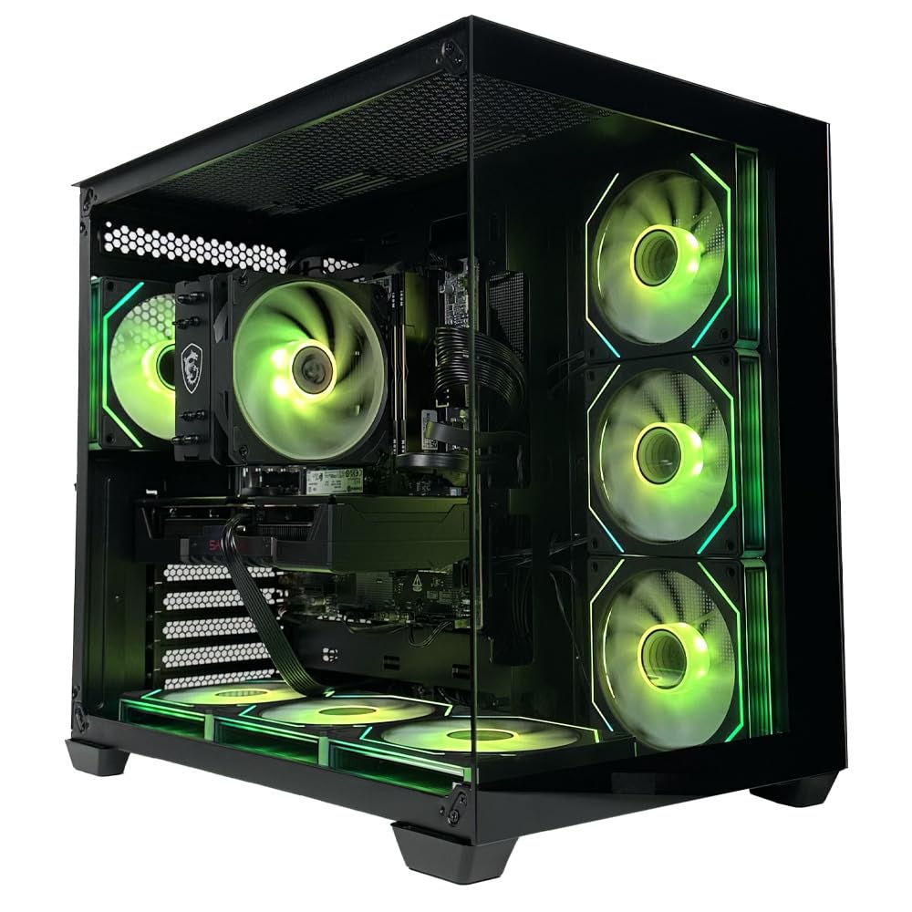 PJ DIGITAL STORE GLADIO P5 - Pc gaming i7 14700F, Rtx 5060 Ti 8Gb, Ram 32Gb DDr5 6000Mhz, Ssd 1000 Gb NVMe, Dissipatore ad Aria, Windows 11 Pro, Pc desktop gaming, 20 core, fino a 5.40Ghz