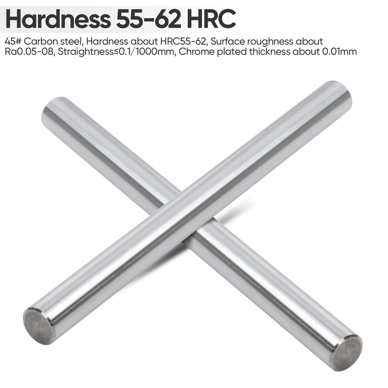 16mm x 200mm (0.63 x 7.87 inch) Linear Motion Rod Shaft- Case-Hardened Chrome Linear Rail Guide for 3D Printers, CNC, Robotics & DIY - Metric h8 Tolerance — Amazon image 5