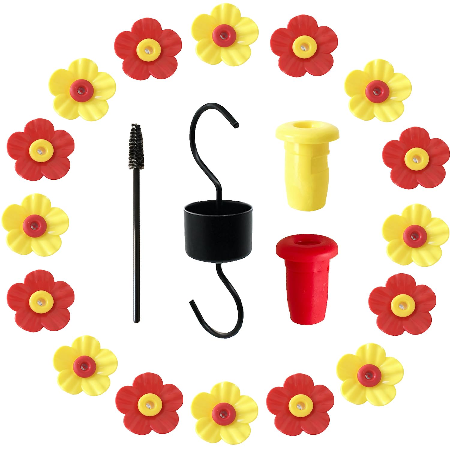 OXYWYAN 16 Pieces Hummingbird Feeders Replacement Flowers