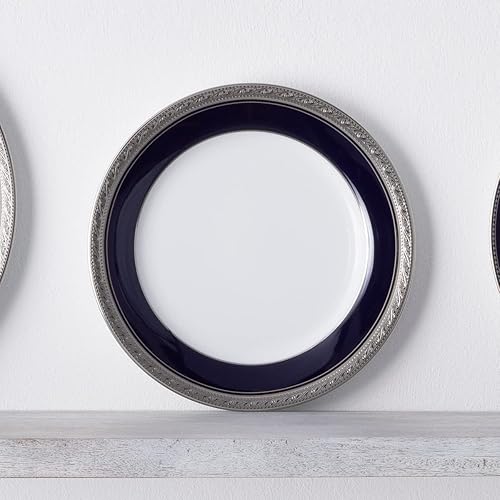 Miniatura 4 de Noritake Gold Crestwood Cobalt Platinum - Juego de 12 piezas, servicio para 4 pulgadas, azulblanco, multicolor