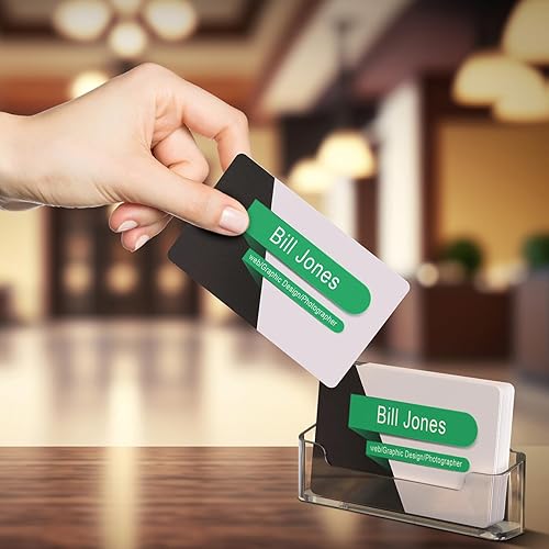 Miniatura 7 de Marketing Holders Paquete de 50 portatarjetas de visita acrílico para tarjetas de citas de 3.5 x 2 pulgadas para eventos de red, servicios