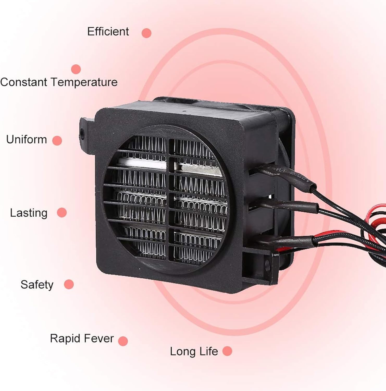 Calentador De Espacio Pequeño Calentador PTC, 220V 300W Calentador De Aire De Cerámica Calentador De Habitación Calentador De Aire PTC Elemento De Calentamiento Termostático De Cerámica Calentador De