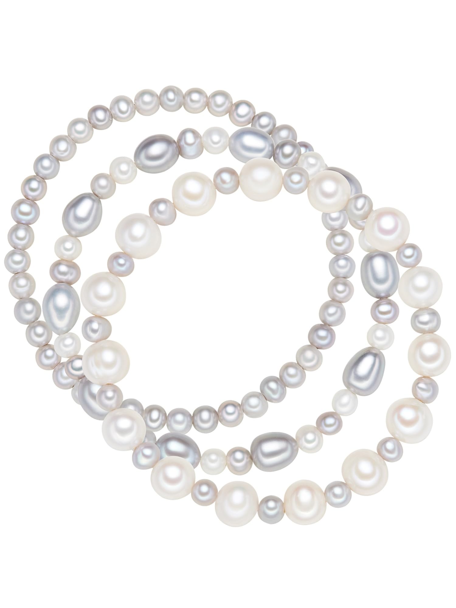 Bracciale In Argento Con Perle D'Acqua Dolce Valero Pearls | Classico 21 Cm Per Donna - 3