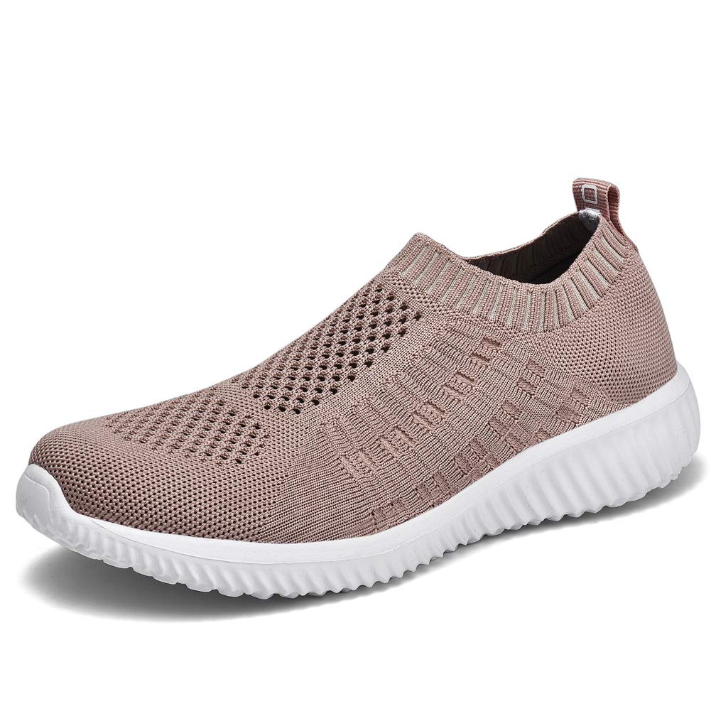 TIOSEBON Women's Athletic Walking Shoes Slip On Casual Mesh-Comfortable Tennis Workout Sneakers
