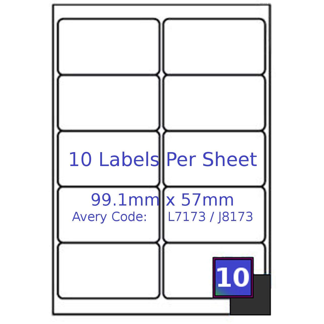400x 10 Labels Per Sheet A4 Address Labels Sticky Self Adhesive Peel Out Notes Paper Ideal for Inkjet Copier Laser Printer โ image 1