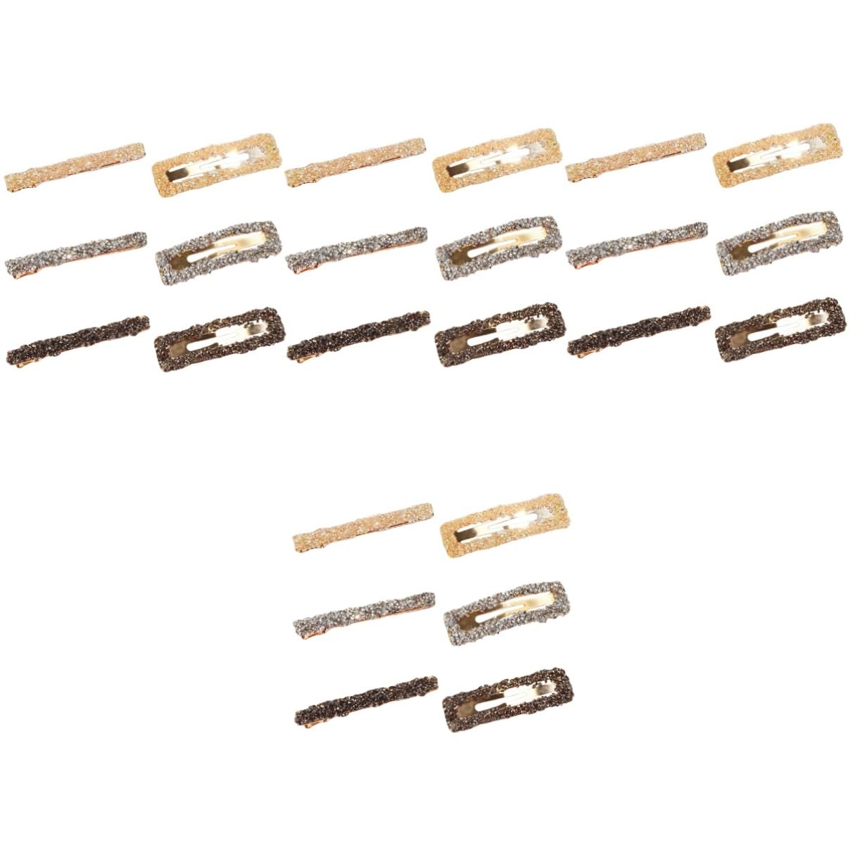 Ipetboom 24piezas Horquillas De Rhinestones Para Mujeres Accesorios De Cabello Elegantes y Chic Pinzas Para Niñas Para Fiestas y Ocasiones Especiales Negro Gris Champán