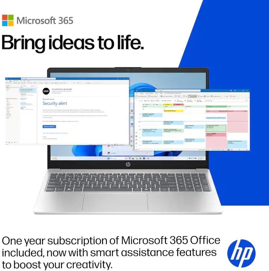 HP Ultrabook 15.6" Business Laptop Computer with Microsoft 365 • Copilot AI • Intel 4-Core CPU • 1.1TB Storage (1TB OneDrive and 128GB UFS) • 32GB RAM • Windows 11 w/o Mouse • WOWPC Recovery USB - Image 3