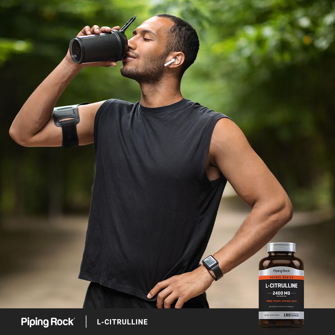 Amazon.com: Piping Rock L Citrulline Supplement for Men and Women | 2400mg  | 180 Capsules | Free Form Amino Acid | Non-GMO, Gluten Free : Health &  Household