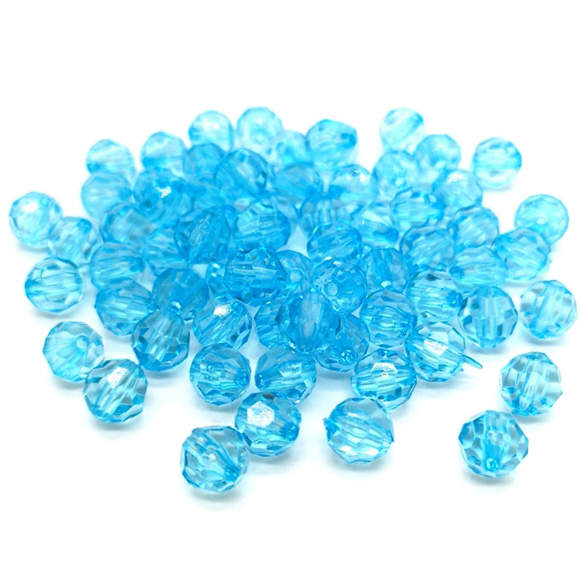 400 perline sfaccettate in cristallo acrilico, 8 mm, distanziatori