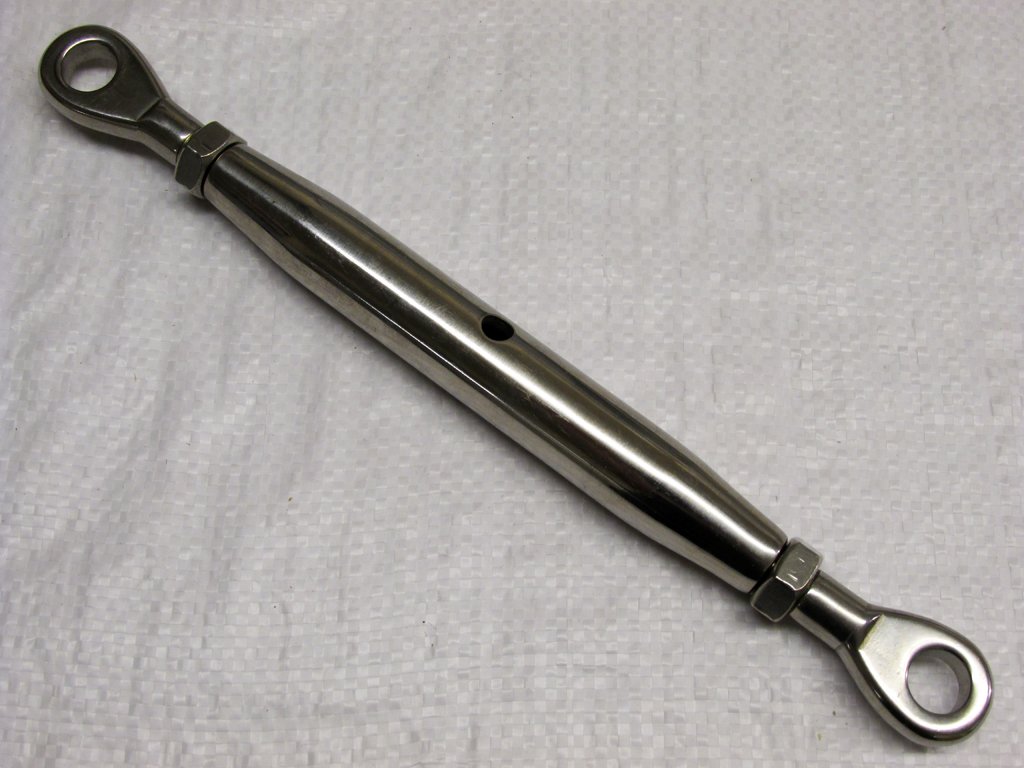 Closed Body Turnbuckle Eye and Eye M6 Stainless Steel (6MM Eye Threaded Marine Strainer)