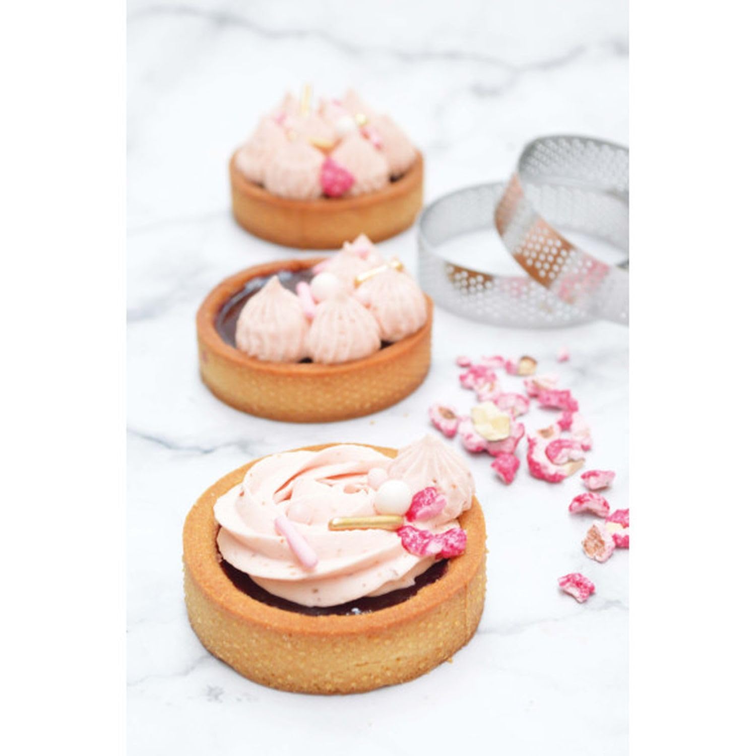 SCRAP COOKING ScrapCooking 5212 10 Individual Round Cake Stands - Diameter 8 cm - Reversible Gold & Black Cardboard - Reusable - Small Discs for Pastry Insoles - Made in France