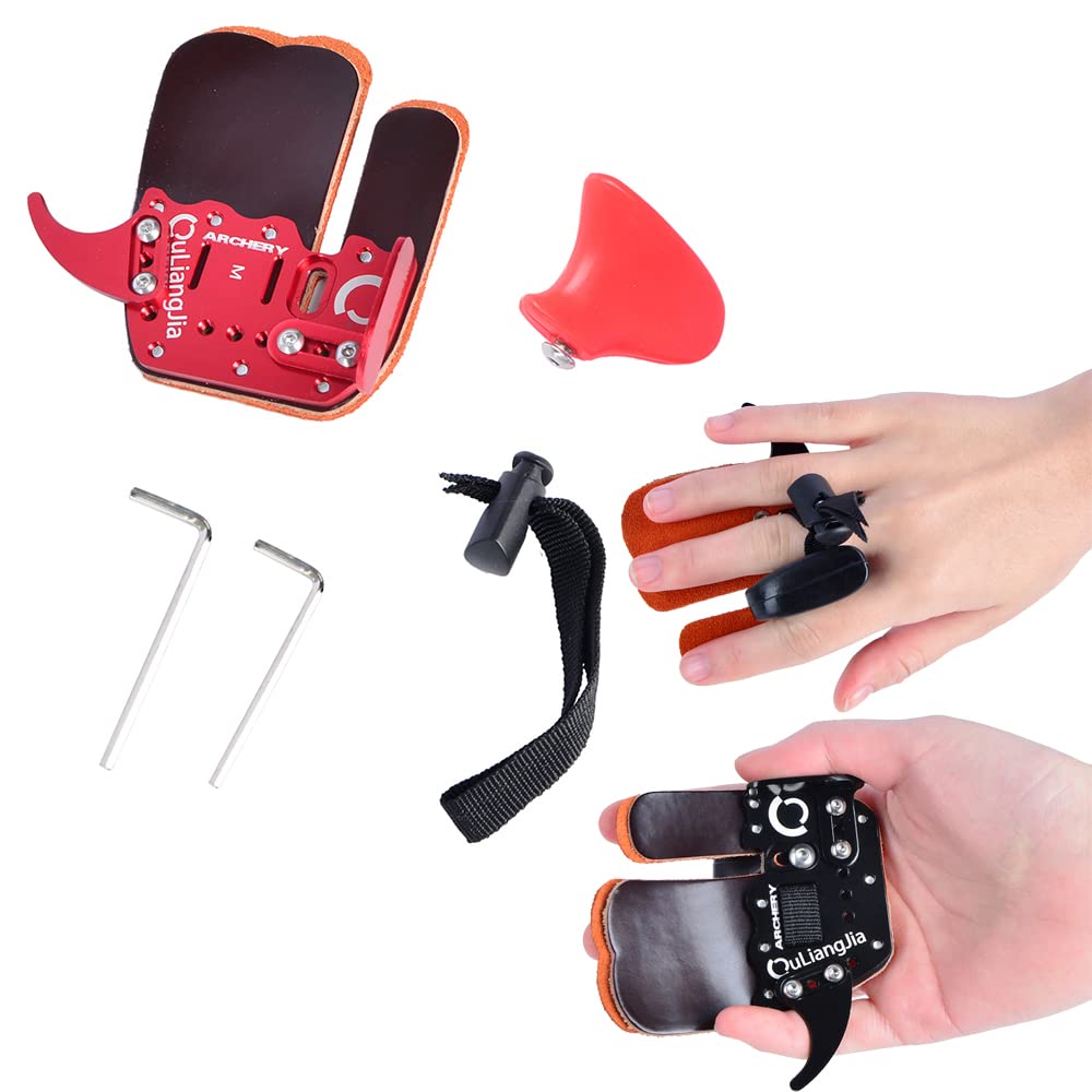 wolfman Bogenschießen Finger Tab Finger Schutz S/M/L Leder Finger Protector Handschuhe für Bogen Finger Protector Jagd Tradition Bogen Recurve Bogen