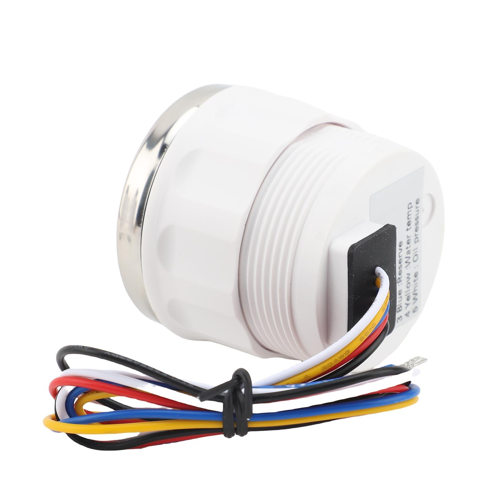 Kit sensore strumento 3 in 1 Temperatura liquido di raffreddamento motore Misuratore di pressione olio Voltmetro batteria Auto Barca 52mm Display digitale retroilluminato (Copertura argentata con