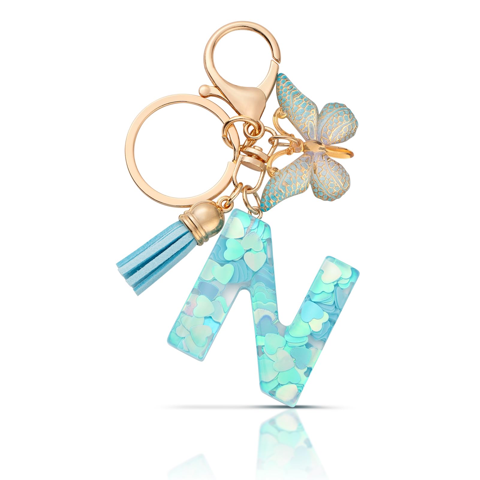 CHUQING Schlüsselanhänger Buchstabe Mädchen Schlüsselanhänger mit Anfangsbuchstaben Anhänger Schlüssel Letter Keychain für Frauen Damen