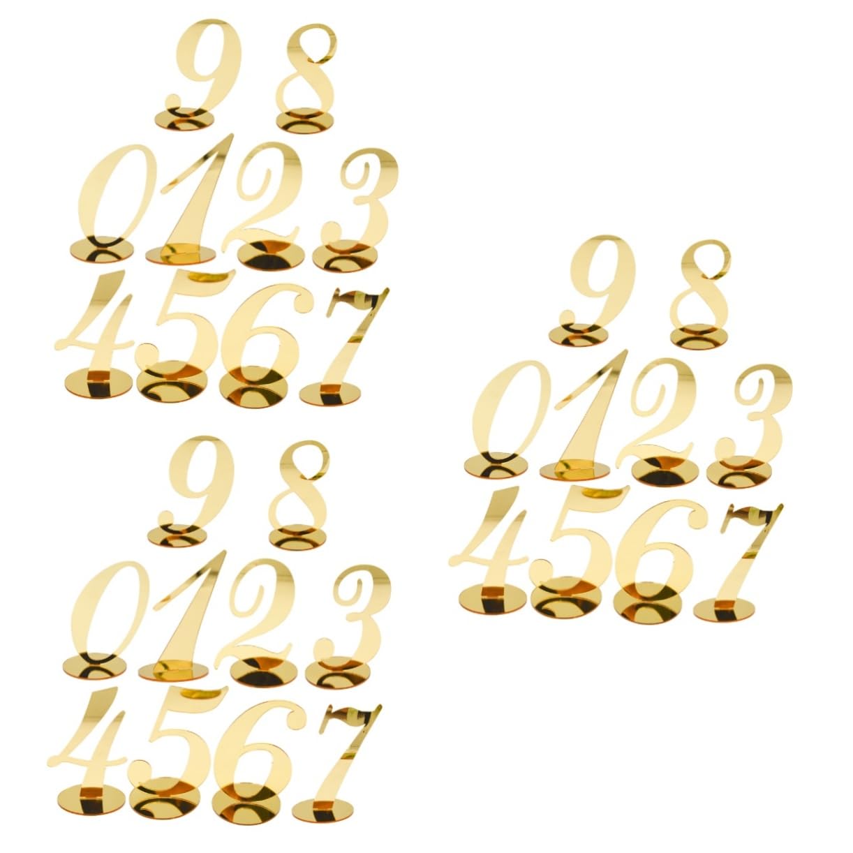 PRETYZOOM 3 Set Di Basi Portaoggetti in Acrilico Per Segnaposto Bomboniere Per Ospiti Design Semplice Ed Elegante Per Decorazioni Da Tavolo Per Feste Di Matrimonio 10 Pezzi * 3
