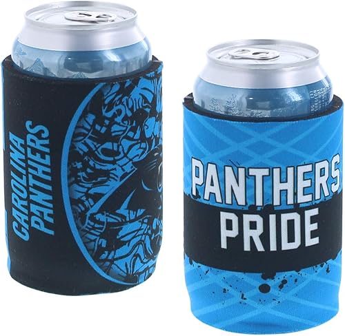 Miniatura 8 de Juego de 2 soportes para latas Coozie Huggie con aislamiento y logotipo del equipo de fútbol