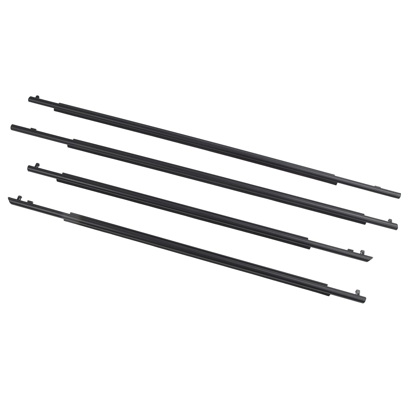 CHICIRIS Burletes para Puerta, Burletes de Goma para Moldura de Cinturón de Puerta, 4 Piezas, Reemplazo Directo para Cinturón de Sellado de Ventana Exterior Delantero, Trasero, Izquierdo y Derecho