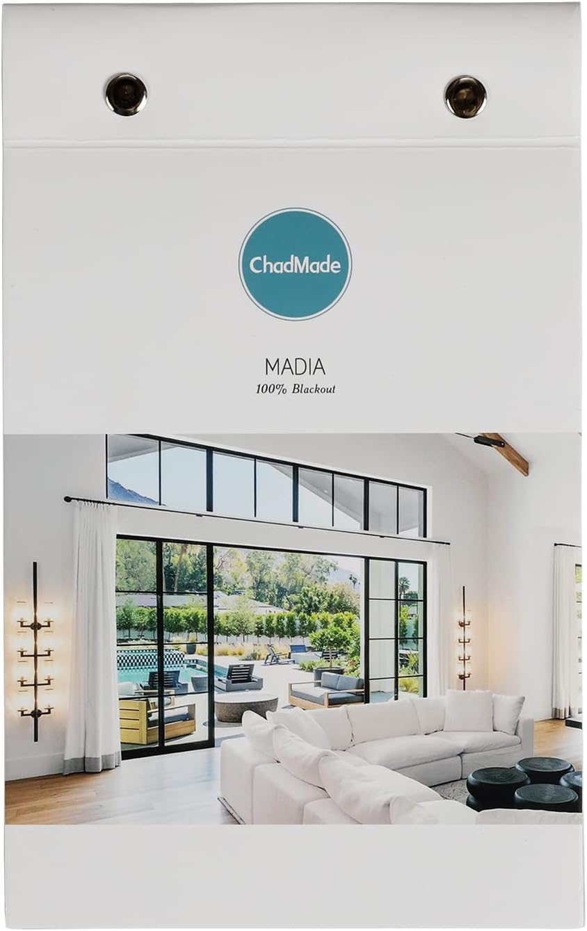 ChadMade Fabric Samples Booklet, Linen Look 100% Blackout Coated Fabric, Mayra Collection