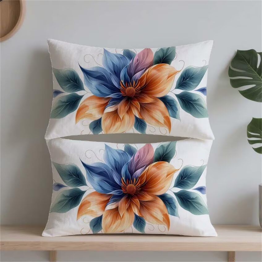 Housse coussin extérieur orange brûlée 60x90cm : cadeau maison idéal - 2