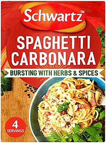 Schwartz Meals for the Week Bundle 41 G | Serves 4 | Pack of 7 | Spaghetti Bolognese | Spaghetti Carbonara | Sausage Casserole | Shepherd's Pie | Chicken Casserole | Chilli Con Carne + (Hot)