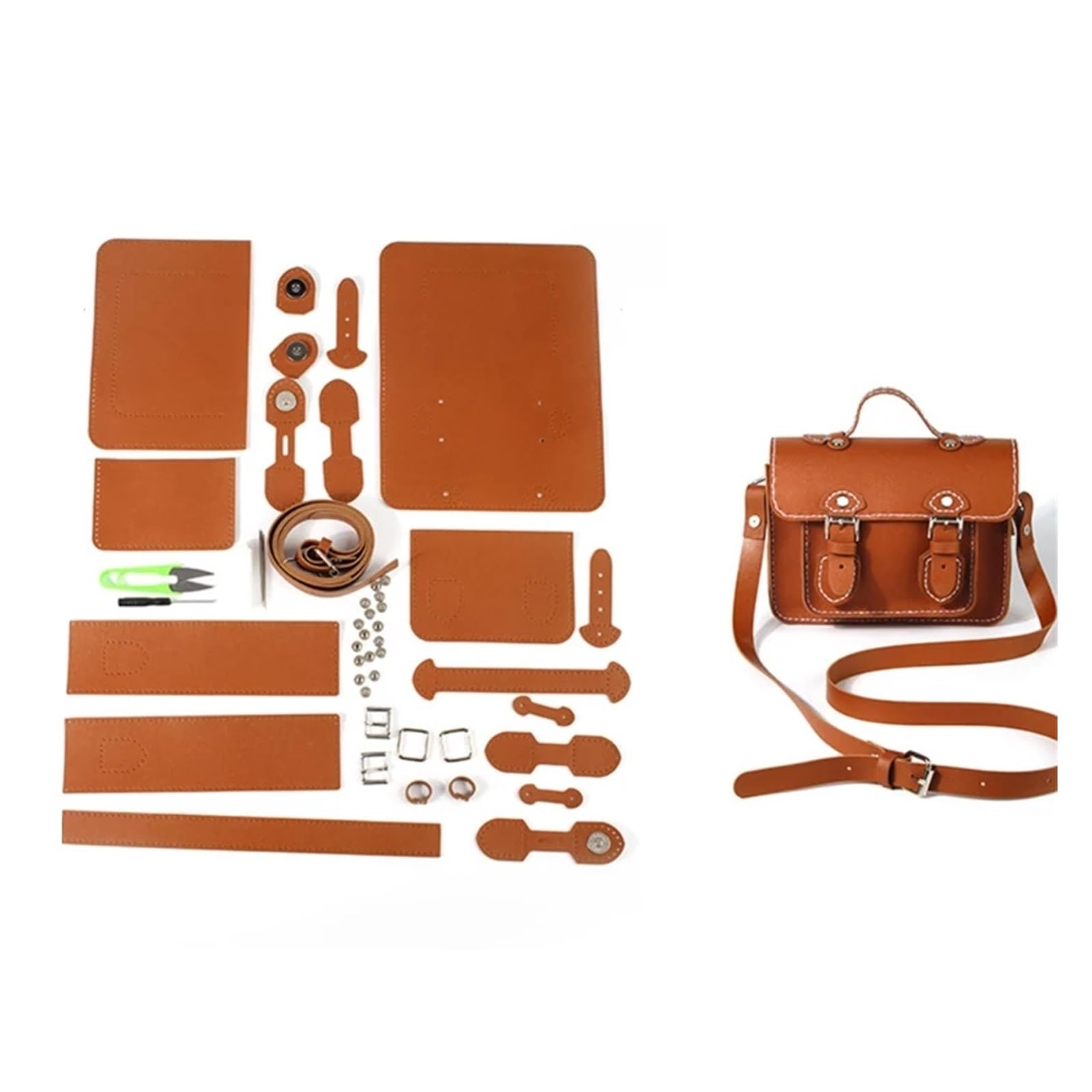 Bolso cuadrado hecho a mano, accesorios de bricolaje, kit materiales for bolsos, for, bolso a, monedero cuero