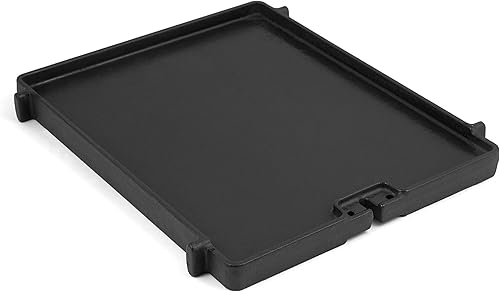 Broil King 11250 Plancha de hierro fundido de ajuste exacto, quemador lateral de hierro fundido, color negro