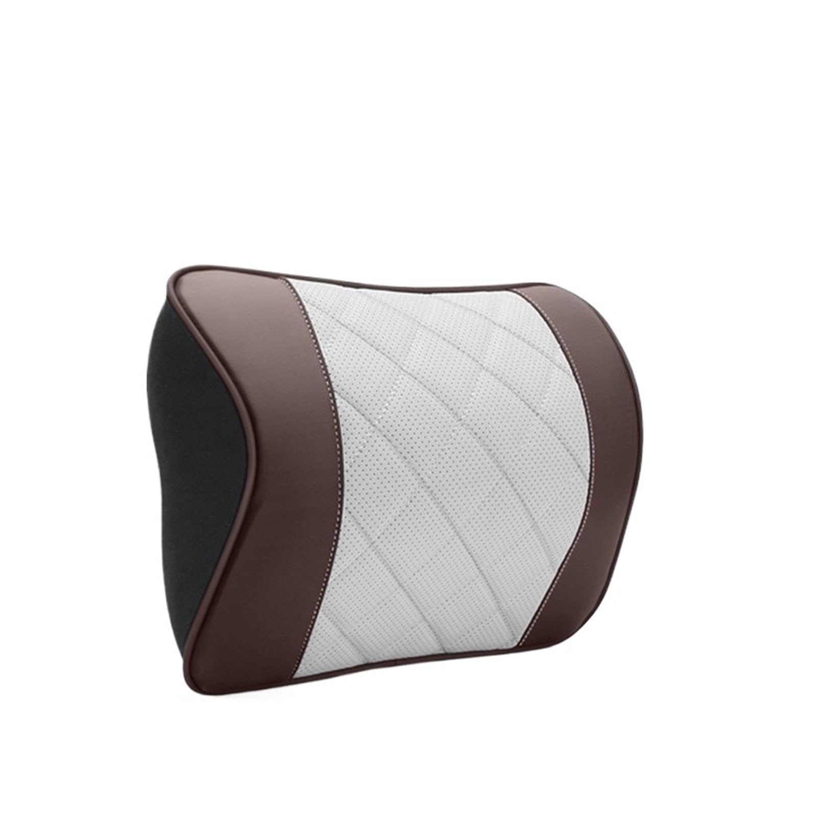 KAUWYEHD Car Seat Accessories Na&ppa Leather Car Neck Cushion Waist Support Headrest Lumbar Seat Pillow(Coffee A - headrest)