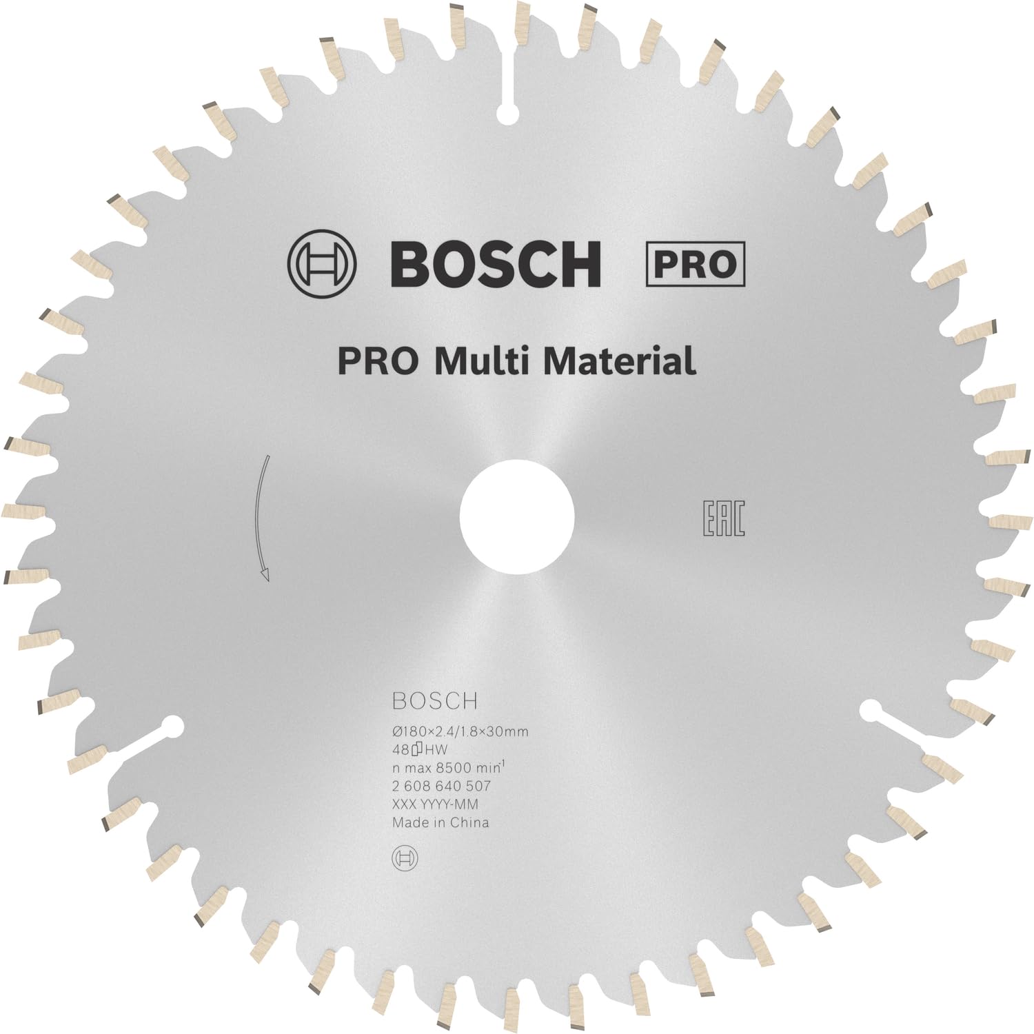 Bosch 1x Lama per sega circolare PRO Multi Material a filo per seghe portatili (per Alluminio, Materiali plastici, Ø mm, Professional Accessorio Sega circolare portatile)