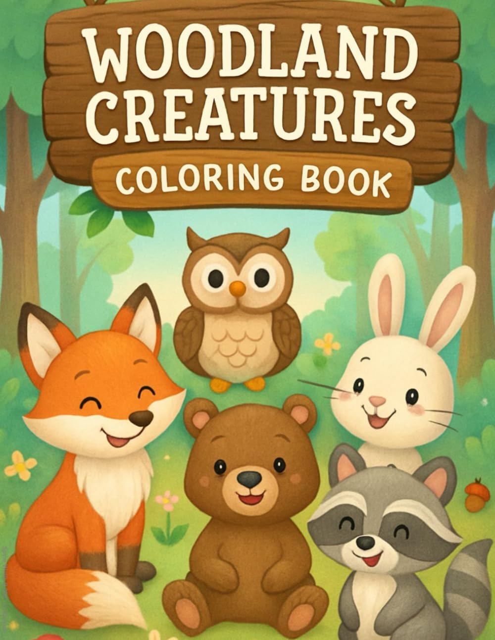 Woodland Creatures Coloring Book