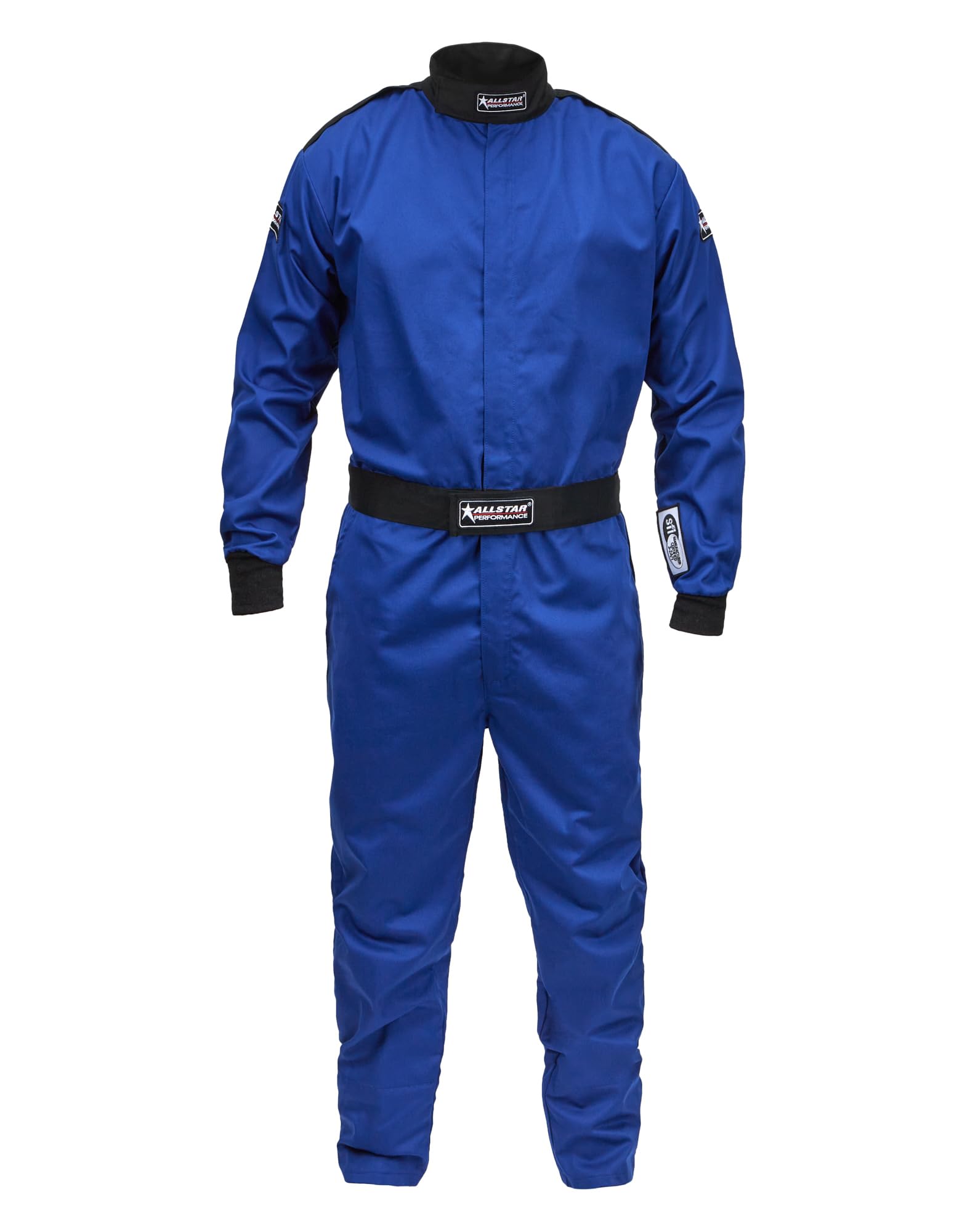 ?Allstar Performance ALL931024 Driving Suit - 1-Piece - SFI 3.2A/1 - Single Layer - Fire Retardant Cotton - Blue - Large - Each