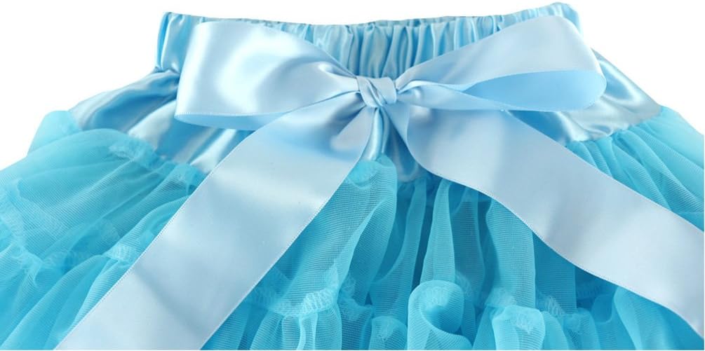 Wennikids Little Girl's Dance Chiffon Pettiskirts Tutu Assorted Size and Color XX-Large Light Blue