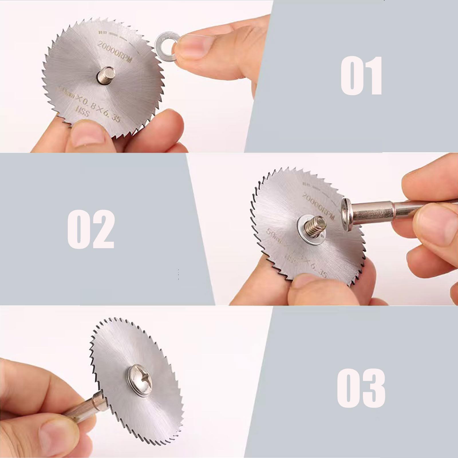 10 Piezas Discos de Sierra Circular Mini HSS Hojas de Sierra Circular para Herramientas Rotativas Accesorios para Cortar Madera Plástico Metal