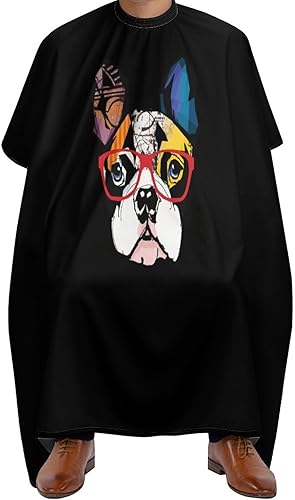 Cool Bulldog Francés Perro Peluquero Cabo Profesional Grande Delantal de Peluquero Unisex Corte de Pelo Capa Resistente al Agua