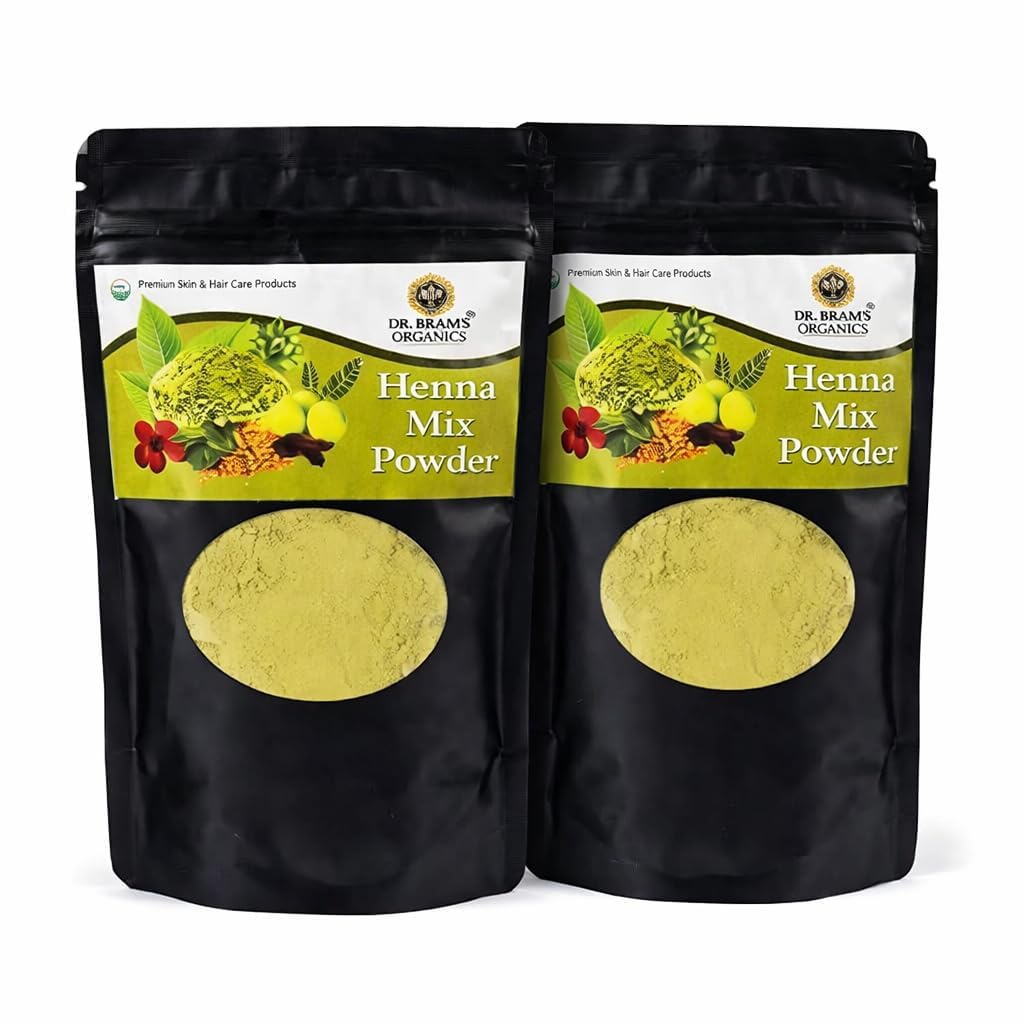 Dr. Bram's Organic Henna Mix Powder, Natural Hair Care, Herbal Powder Form (Pk of 2)-image-19