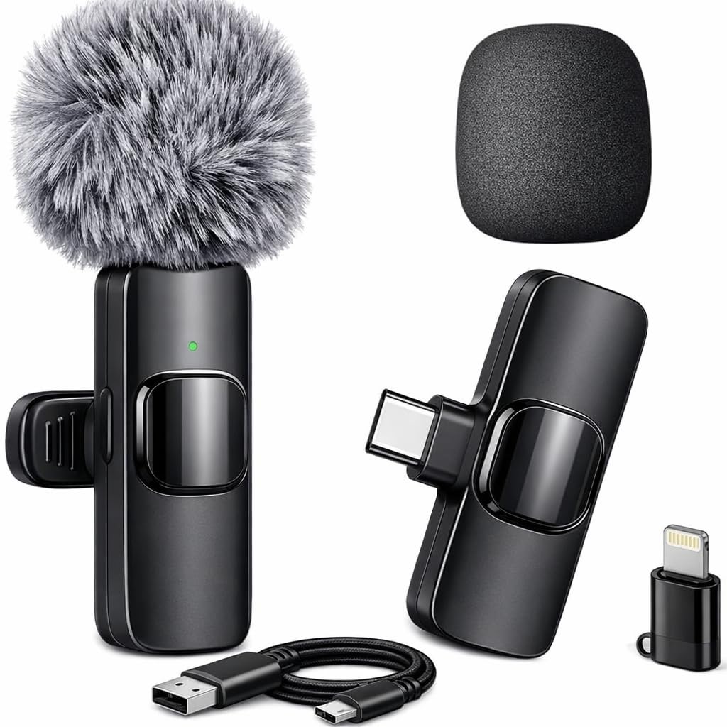 BiTNiX Wireless Lavalier Microphone Android USB-C – Plug & Play Clip-On Mini Mic with Noise Reduction, Type-C Receiver & Charging Cable, 4H Battery for YouTube, Vlogging & Interviews-image-32