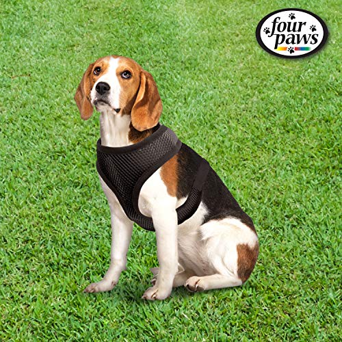 Image of Four Paws Walk-About Comfort Control No-Pull Harness for Dogs, Adjustable Soft Padded Breathable Air Mesh Dog Vest for Walking, Black, Medium