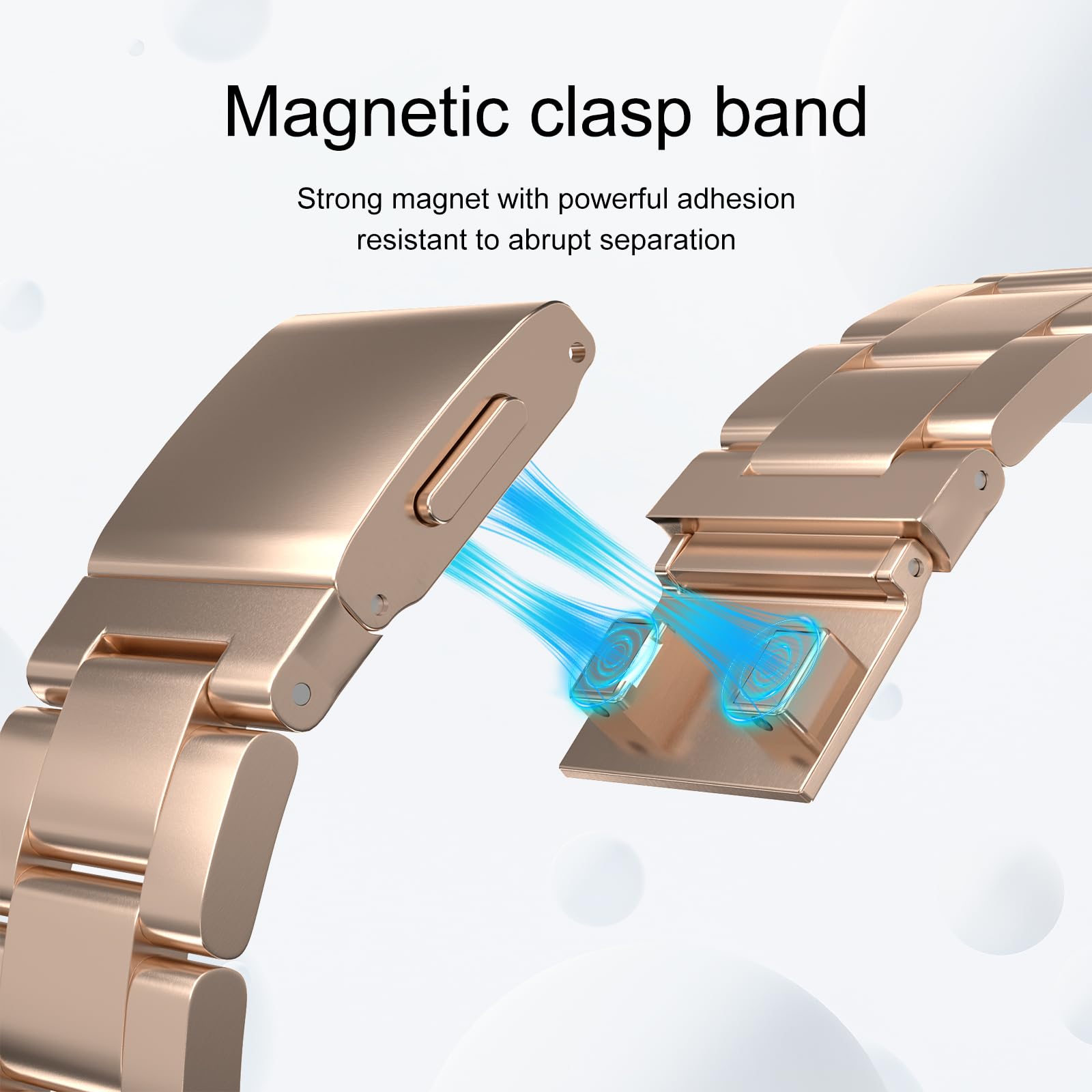 Metalowy pasek do zegarka Apple Watch, nie wymaga użycia narzędzi, pasek magnetyczny do zegarka Apple Watch Ultra / Ultra2 Series 9/8/7/6/5/4/3/2/1 SE, dla mężczyzn i kobiet