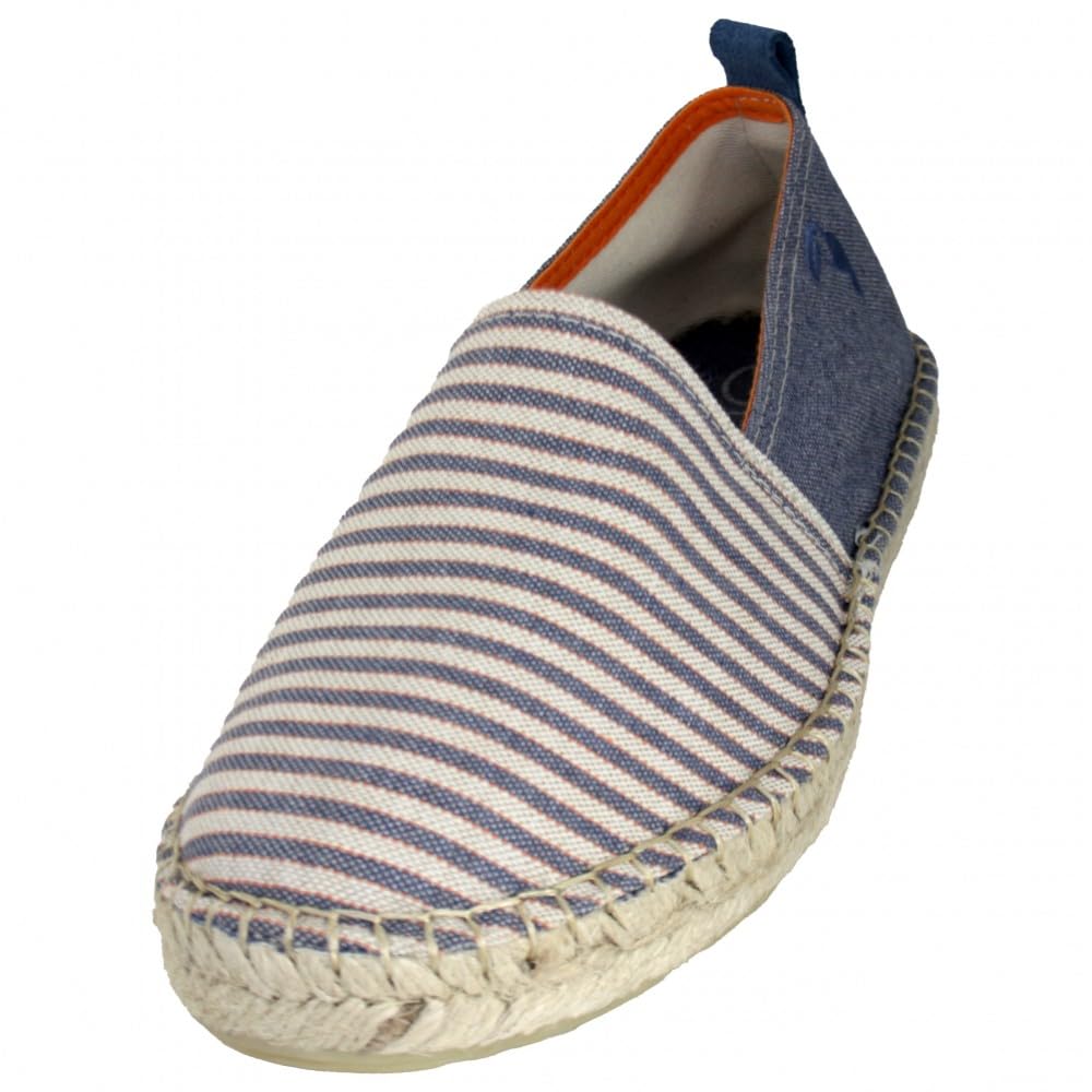 Alpargatas planas de lona azul Salvi 444-309 con plantilla de algodón cómoda 8