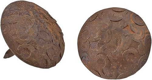 Paquete de 50 clavos decorativos Iron Clavos de 1 pulgada, oxidado, acento decorativo para mejoras del hogar, persianas de granja, puerta de